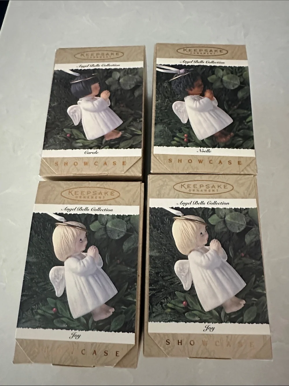 New Lot 14 Hallmark Keepsake Showcase Ornaments Angels Boy Girl Christmas Vtg